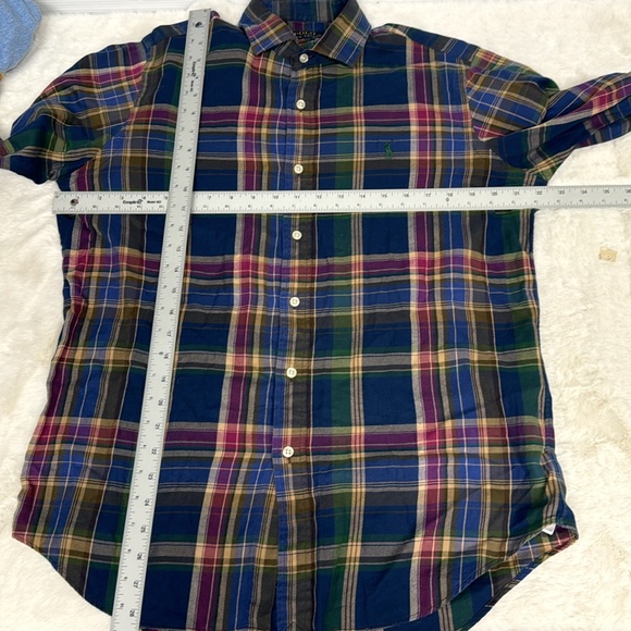 Polo Ralph Lauren Classic Fit Multicolor Plaid Button Up Size Medium - Picture 7 of 10